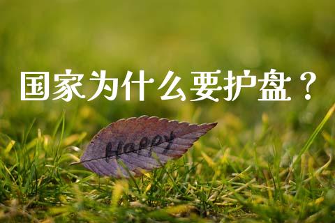 国家为什么要护盘？_https://www.kuaijiepai.net_国际股建_第1张