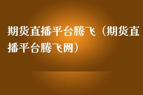 期货直播平台腾飞（期货直播平台腾飞网）_https://www.kuaijiepai.net_期货在线_第1张