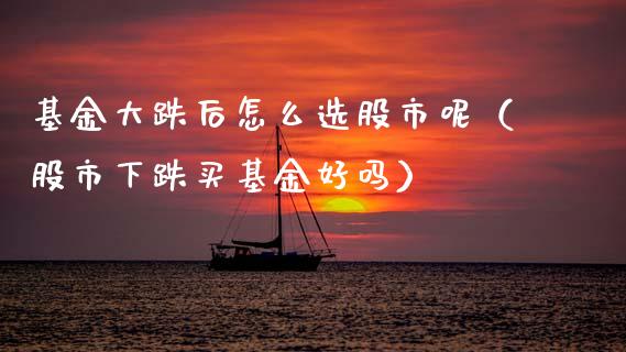 基金大跌后怎么选股市呢（股市下跌买基金好吗）_https://www.kuaijiepai.net_期货理财_第1张