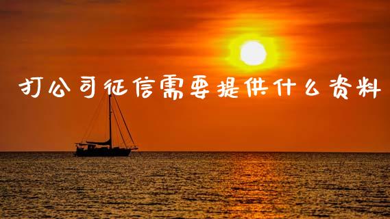 打公司征信需要提供什么资料_https://www.kuaijiepai.net_期货资讯_第1张