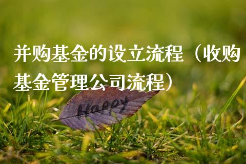 并购基金的设立流程（收购基金管理公司流程）_https://www.kuaijiepai.net_投资理财_第1张