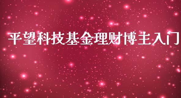 平望科技基金理财博主入门_https://www.kuaijiepai.net_期货理财_第1张