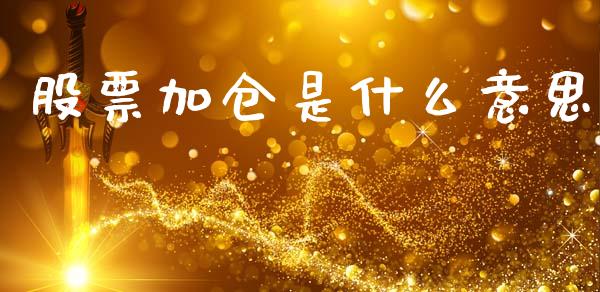 股票加仓是什么意思_https://www.kuaijiepai.net_期货资讯_第1张