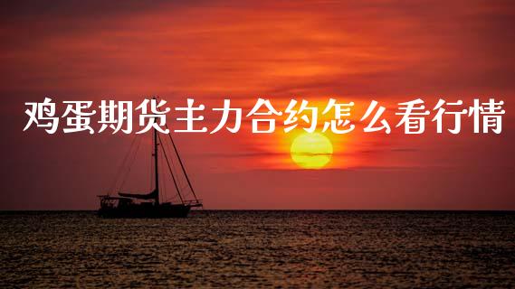 鸡蛋期货主力合约怎么看行情_https://www.kuaijiepai.net_投资理财_第1张