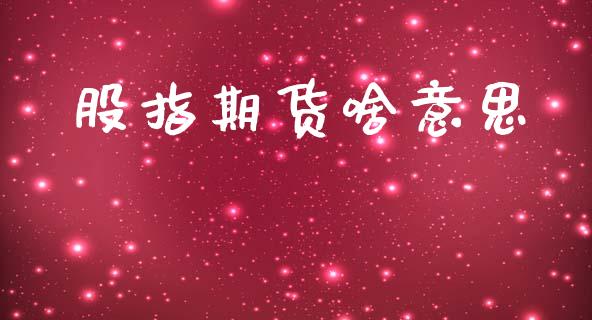 股指期货啥意思_https://www.kuaijiepai.net_期货资讯_第1张