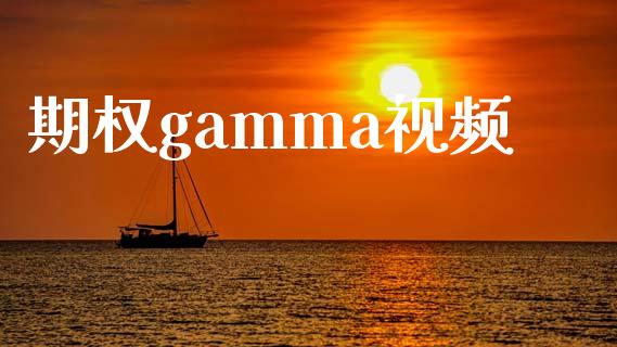 期权gamma视频_https://www.kuaijiepai.net_新股新闻_第1张