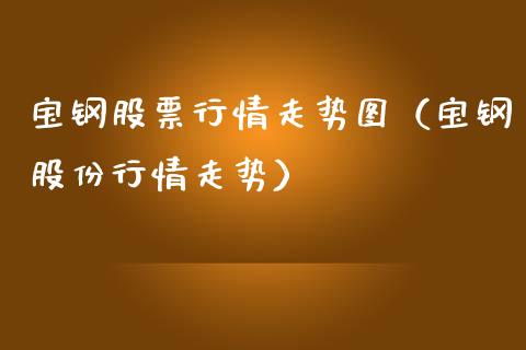 宝钢股票行情走势图（宝钢股份行情走势）_https://www.kuaijiepai.net_新股新闻_第1张