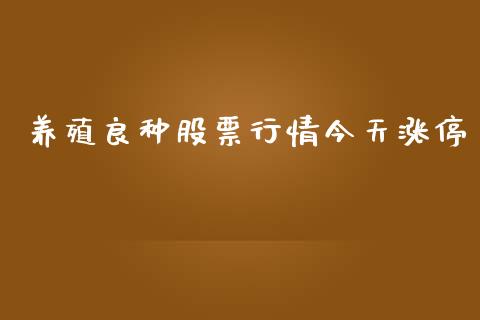养殖良种股票行情今天涨停_https://www.kuaijiepai.net_国际股建_第1张