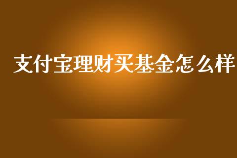 支付宝理财买基金怎么样_https://www.kuaijiepai.net_投资理财_第1张