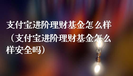 支付宝进阶理财基金怎么样（支付宝进阶理财基金怎么样安全吗）_https://www.kuaijiepai.net_期货理财_第1张